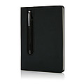 Deluxe A5 notebook with stylus pen, black