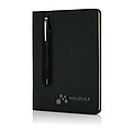 Deluxe A5 notebook with stylus pen, black