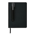 Deluxe A5 notebook with stylus pen, black