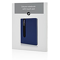 Deluxe A5 notebook with stylus pen, blue