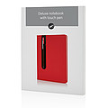 Deluxe A5 notebook with stylus pen, red