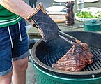 Deluxe canvas oven mitt