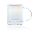 Deluxe double wall electroplated glass mug
