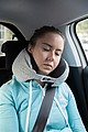 Deluxe microbead travel pillow, grey