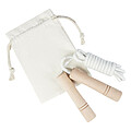 Denise wooden skipping rope in cotton pouch