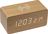 Desk clock with integrated wireless charger