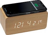 Desk clock with integrated wireless charger