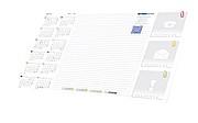 Desk pad with calendar