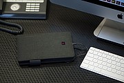 DIN A5 notebook with integrated LED light and powerbank