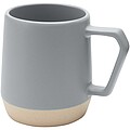 Dolce 300 ml ceramic mug with matt finish, grey