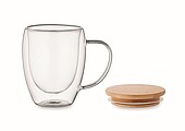 Double wall borosilicate mug