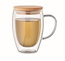 Double wall borosilicate mug
