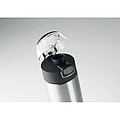 Double wall drinking bottle in stainless steel with security lock on the lid