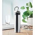 Double wall drinking bottle in stainless steel with security lock on the lid