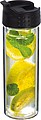 Double wall glass bottle with stainless steel sieve, leakproof