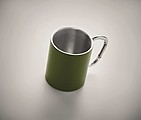 Double wall metal mug 300 ml