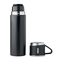 Double wall stainless steel vacuum insulated flask with leak-free cup lid
