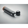 Double wall vacuum insulated flask in recycled stainless steel with cork detail base