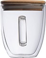 Double-walled glass with handle and 350 ml filling capacity