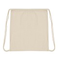 Drawstring bag, beige