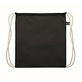Drawstring bag Fairtrade 180gr, black