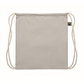 Drawstring bag Fairtrade 180gr, grey