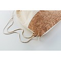 Drawstring bag w/ cork detail
