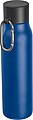 Drinking bottle with carabiner, 600ml, blue