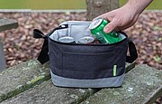 Duo colour RPET cooler bag,grey, grey