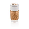 ECO PLA 400ml can with cork sleeve, white