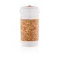 ECO PLA 400ml can with cork sleeve, white