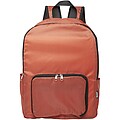 EcoFold RPET foldable backpack 15L, brick