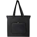 EcoFold RPET foldable tote bag 16L, solid black