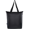 EcoFold RPET foldable tote cooler bag 15L, solid black