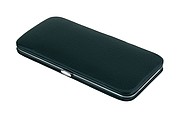 Elegant manicure set, consists of 6 pieces, packed in a rectangular pouch,colour black