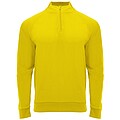 Epiro long sleeve unisex quarter zip sweatshirt, yellow, size S