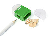 Eraser with pencil sharpener.