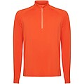 Estambul long sleeve mens half zip sweatshirt, fire orange
