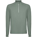 Estambul long sleeve mens half zip sweatshirt, laurel green