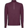 Estambul long sleeve mens half zip sweatshirt, plum red