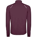 Estambul long sleeve mens half zip sweatshirt, plum red