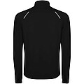 Estambul long sleeve mens half zip sweatshirt, solid black