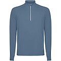 Estambul long sleeve mens half zip sweatshirt, storm blue
