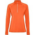 Estambul long sleeve womens half zip sweatshirt, fire orange