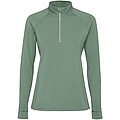 Estambul long sleeve womens half zip sweatshirt, laurel green