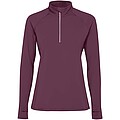 Estambul long sleeve womens half zip sweatshirt, plum red