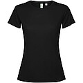 Extreme short sleeve womens t-shirt, solid black