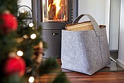 Felt firewood bag 