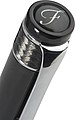 Ferraghini ballpen with twist mechanism with cloth cover in artificial leather case, black