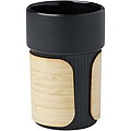 Fika 340 ml tumbler with bamboo sleeve, solid black